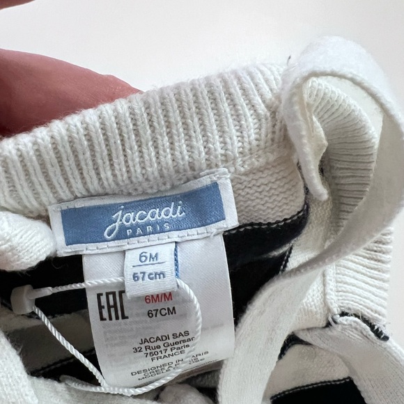 Jacadi striped knit overalls - Picture 3 of 3